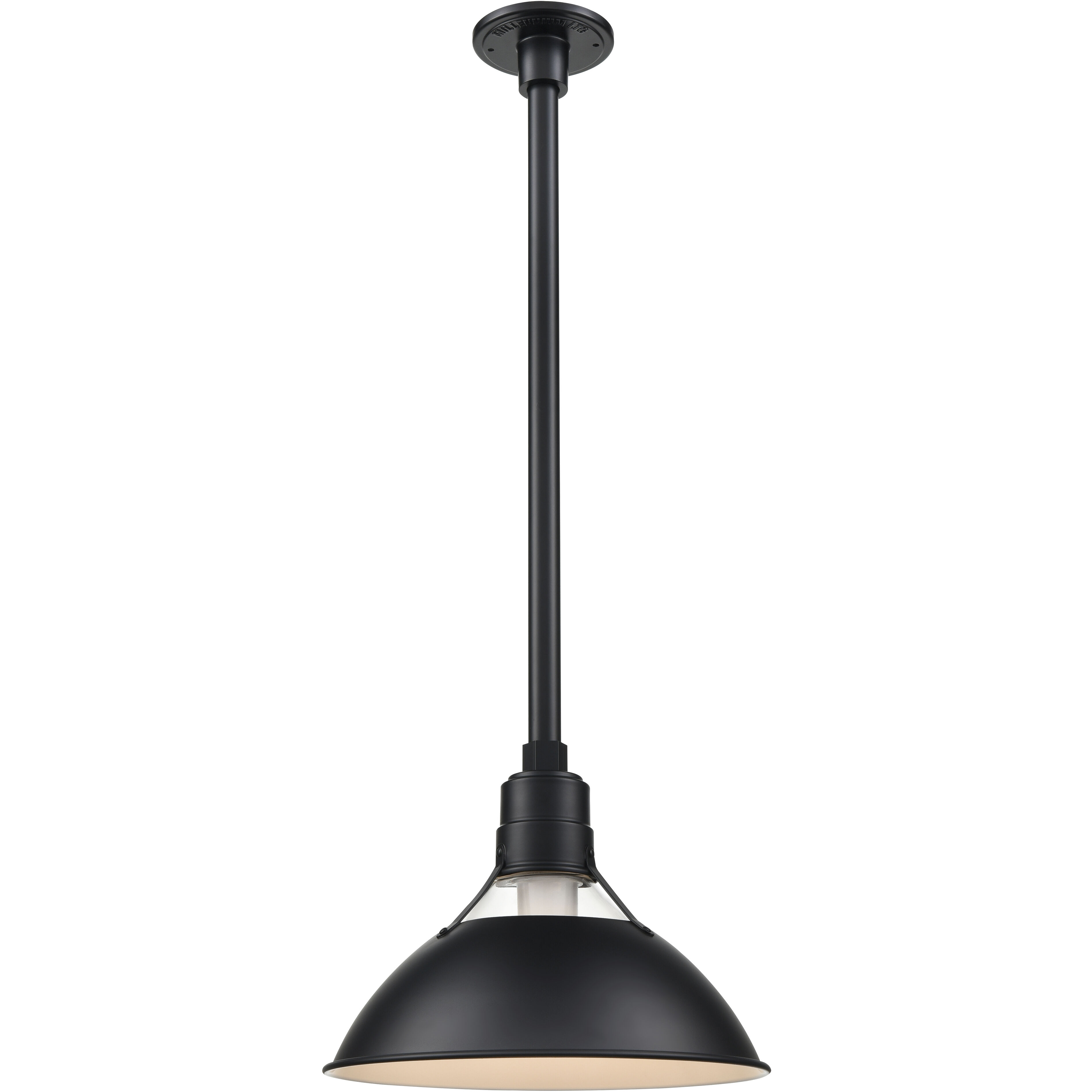 R Series Satin Black 13 inch Glass Cone Shade